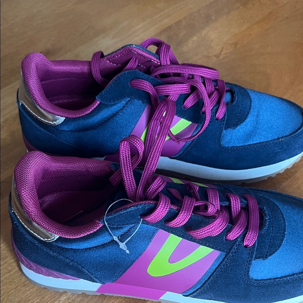 Tretorn Blue and Pink Women's Sneakers